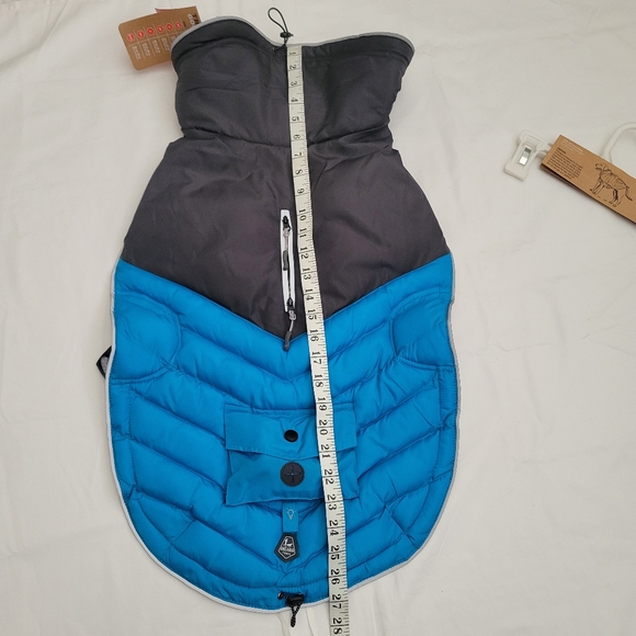 🦮ARCADIA Ultra Adjustable Insulated Coat. Size Large. Blue Silver Black Colors - Picture 16 of 17